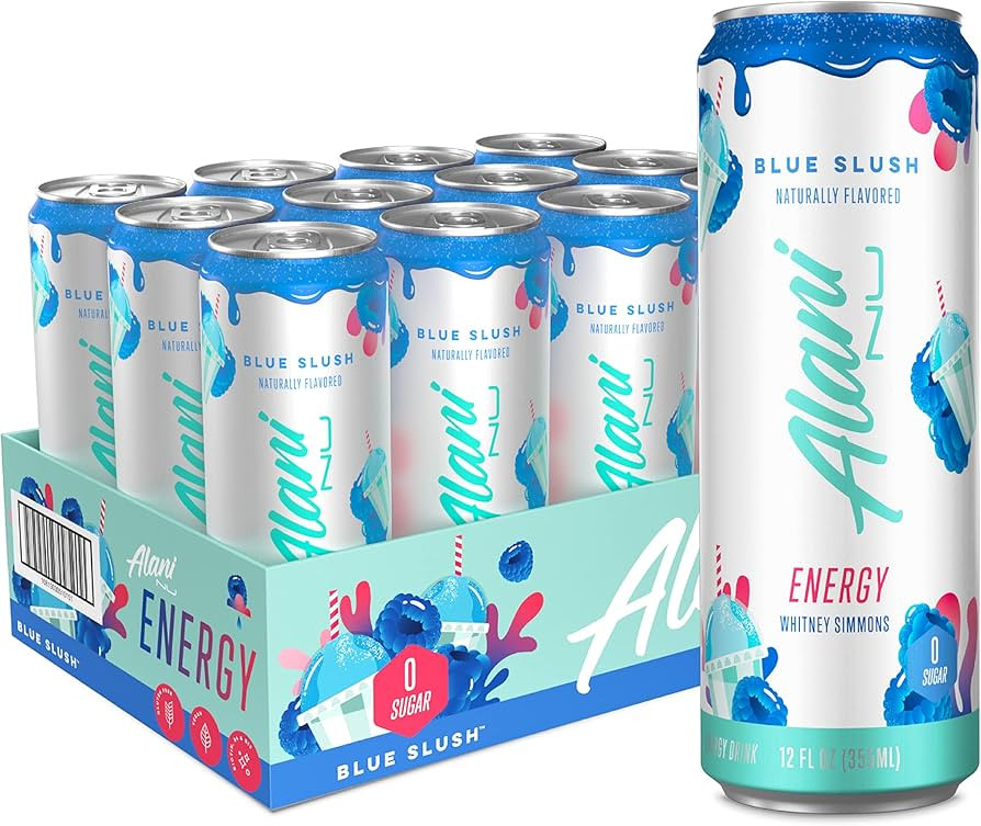 Alani Nu BLUE SLUSH Sugar Free, Low Calorie Energy Drinks | 200mg Caffeine | Biotin B Vitamins | ... | Amazon (US)
