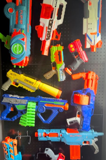 Kids nerf gun storage idea. 