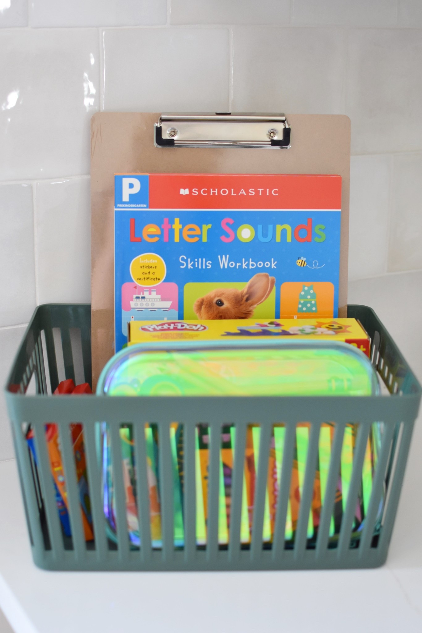 Preschool busy basket! I made this to keep at Grandma’s for some quiet time activities, but it would be awesome to have at home as well. Everything is from Target, except for left handed scissors  

#LTKKids #LTKHome #LTKSeasonal