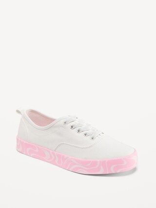 Elastic-Lace Canvas Sneakers for Girls | Old Navy (US)