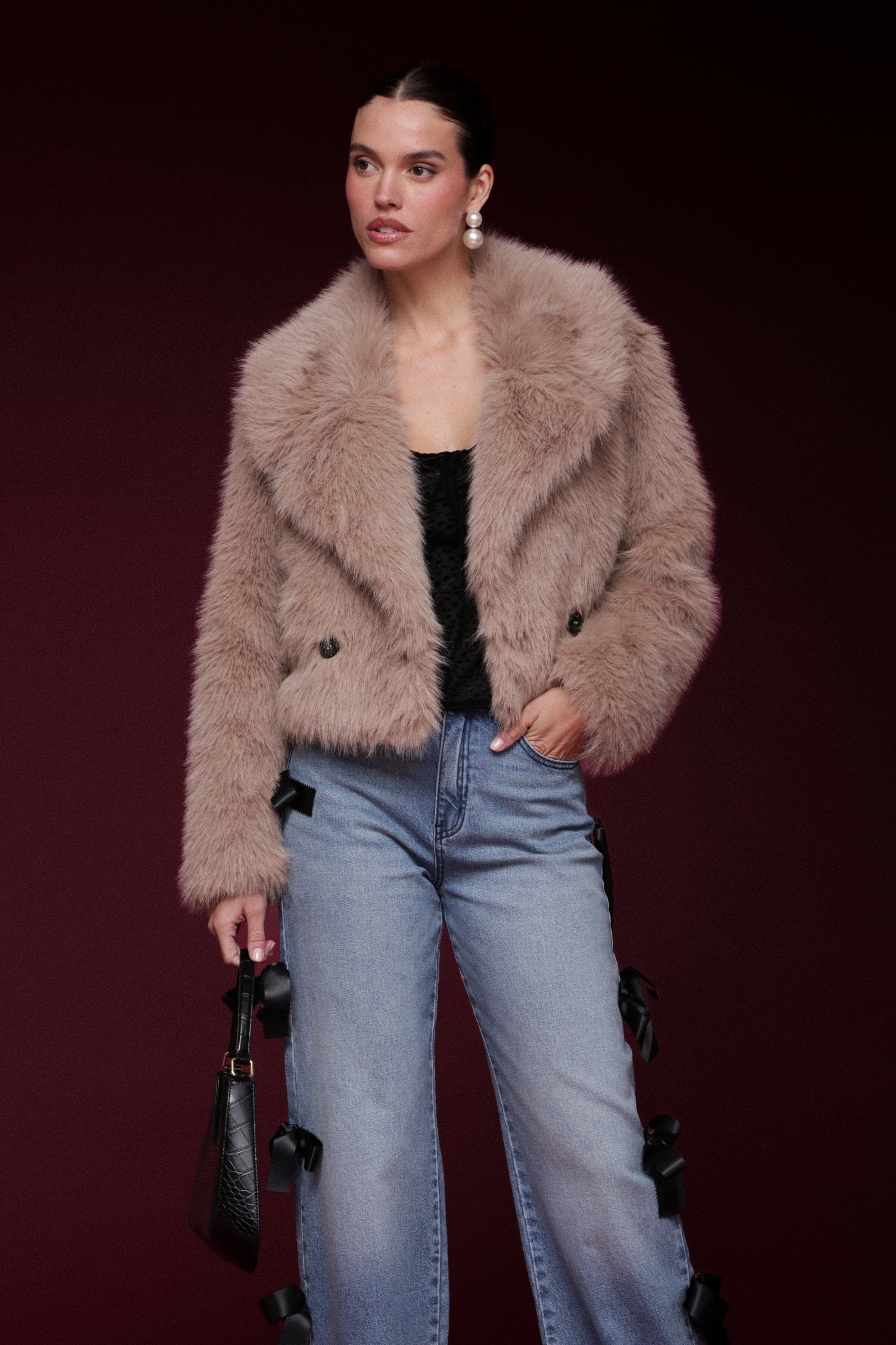 Faux Fur Cropped Coat | Avec Les Filles