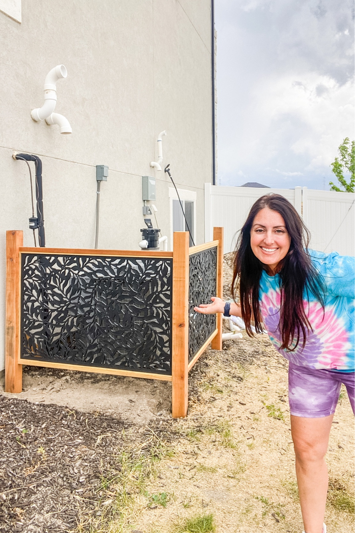 I wanted to hide my AC unit and eventually extend it to hide all the pool equipment as well. I love how this project turned out. 

#LTKfamily #LTKhome
