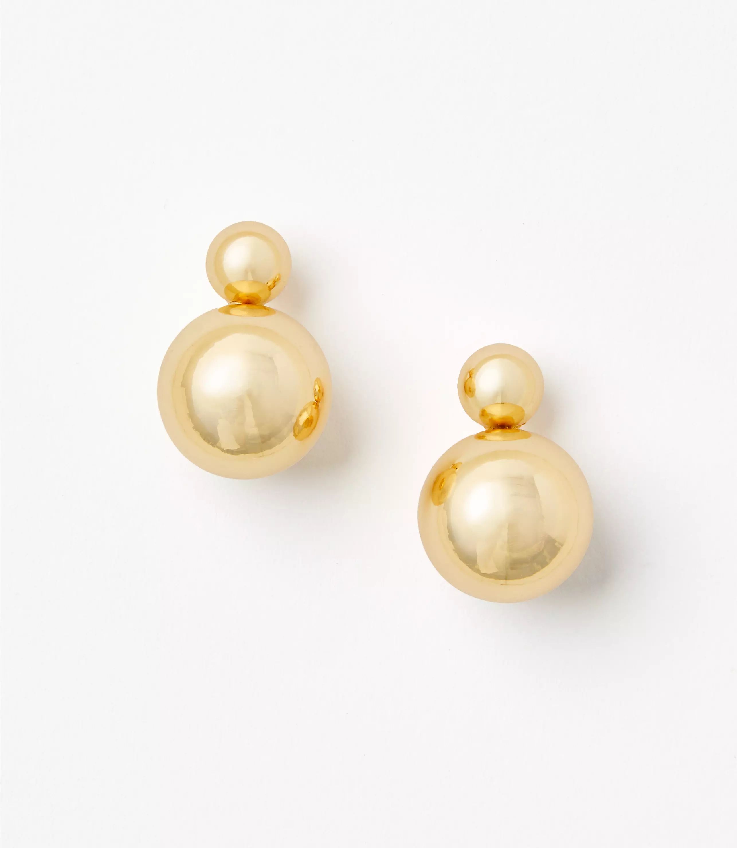 Double Ball Drop Earrings | LOFT