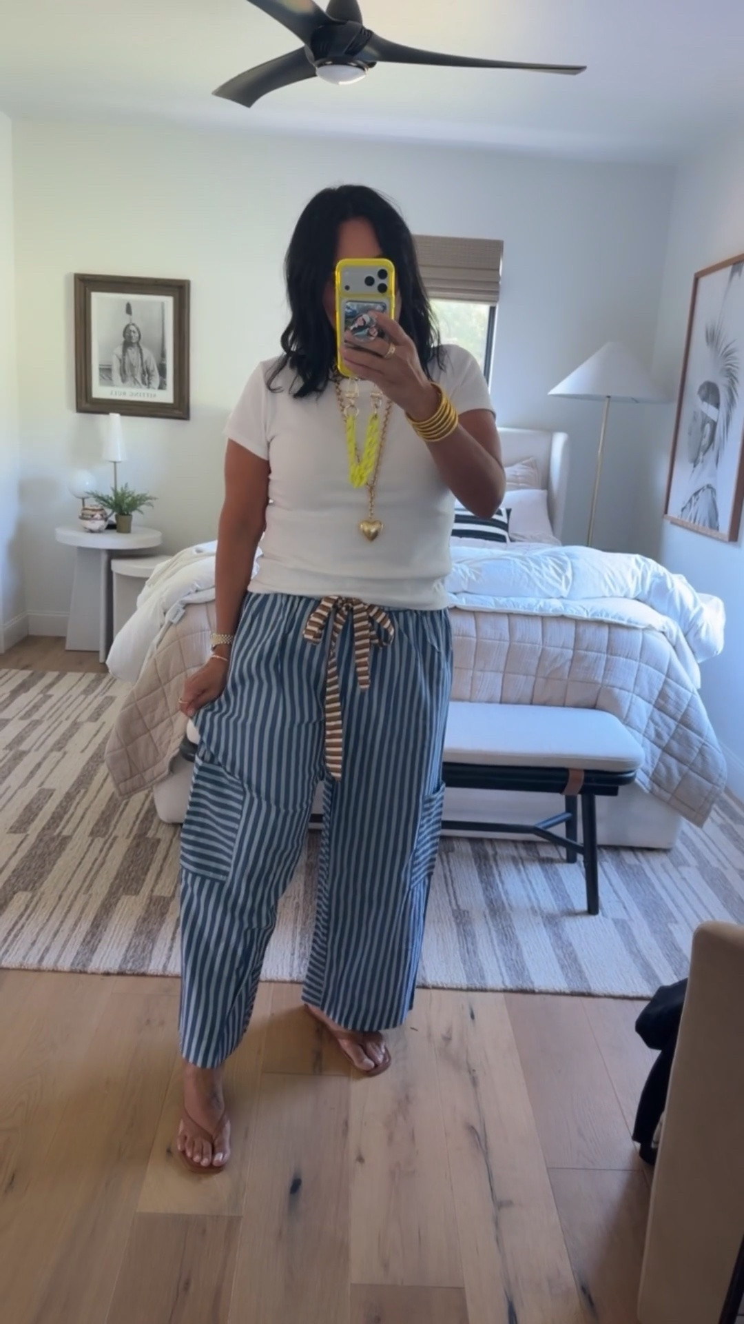 Top size large, pants size large (I would size up for a loose fit), sandals fit tts.

#LTKSaleAlert #LTKTravel #LTKOver40