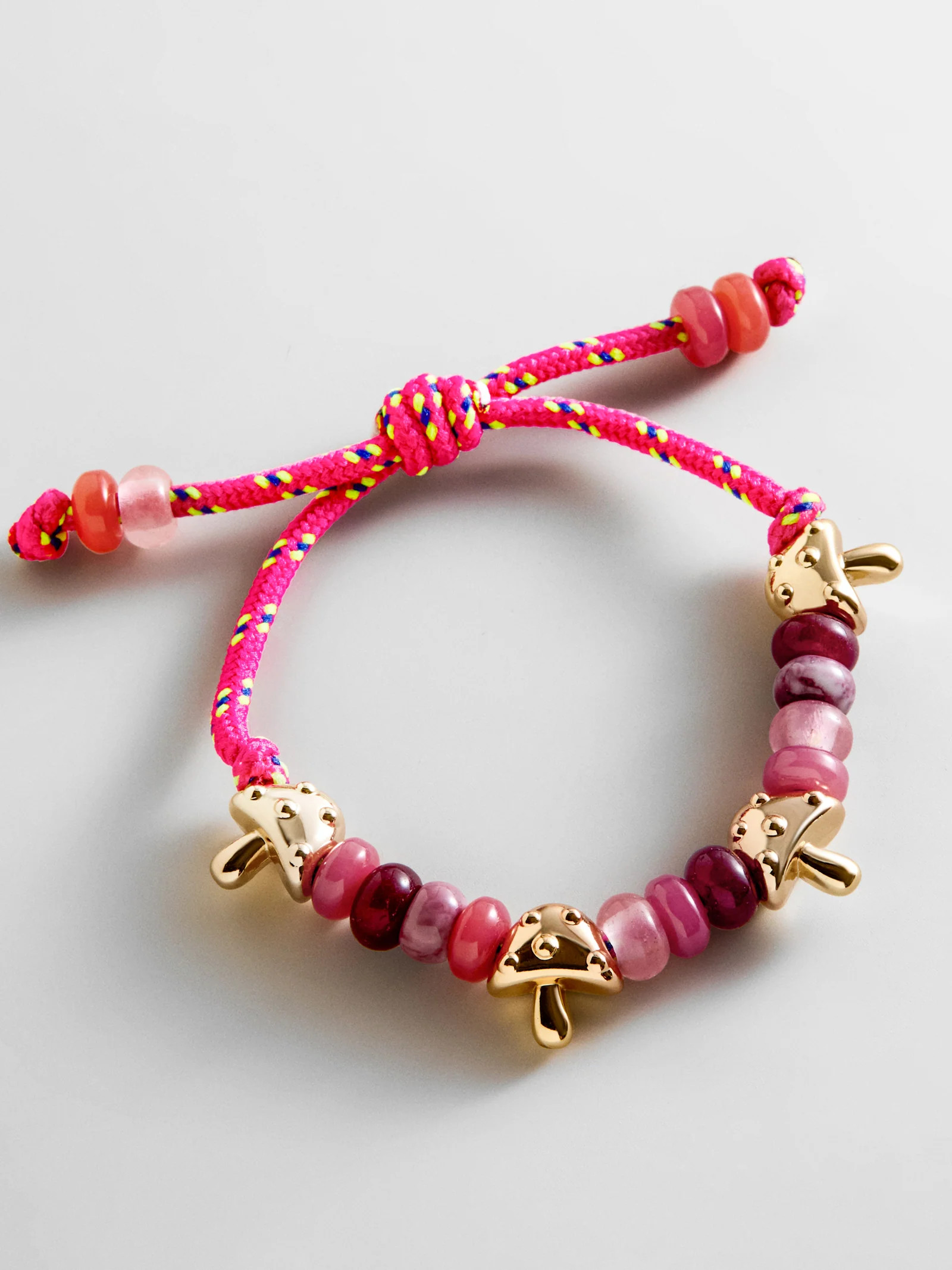 Happy Here Beaded Bracelet - Mushroom | BaubleBar