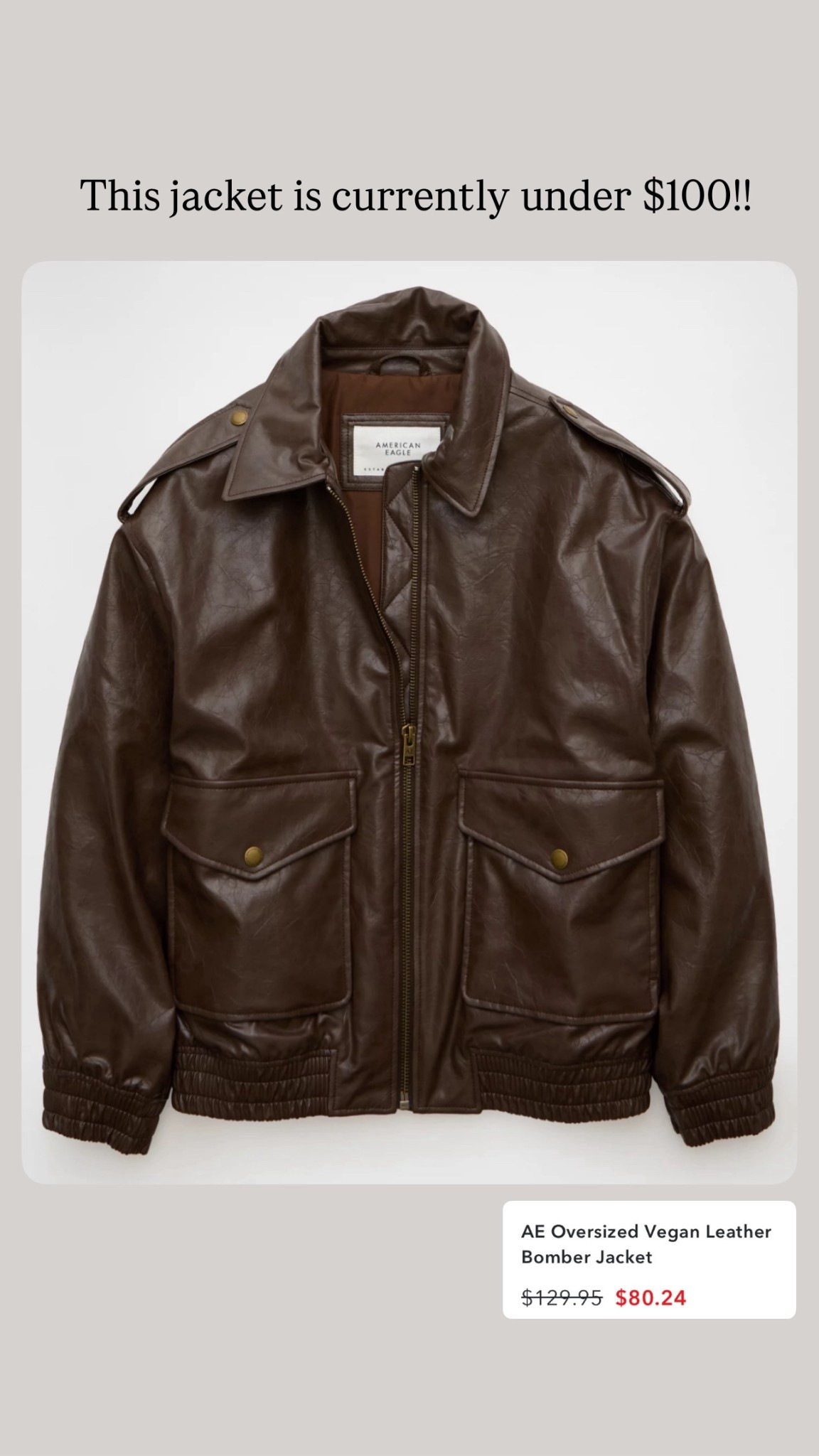 It’s so good!  The perfect fall faux leather jacket under $100!!!!

#LTKFindsUnder100 #LTKSaleAlert #LTKPetite