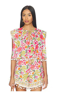 FARM Rio Banana Flowers Blouse in Off White from Revolve.com | Revolve Clothing (Global)