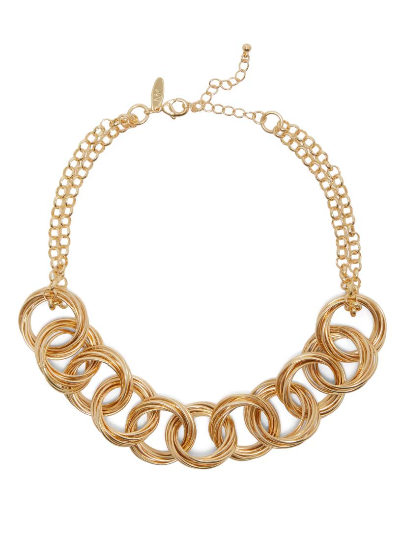 Gold-Tone Linked Choker Necklace | New York & Company