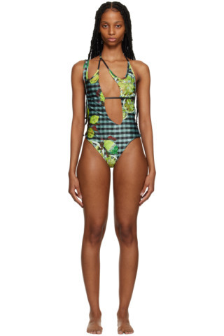 Multicolor Laced One-Piece Swimsuit | SSENSE