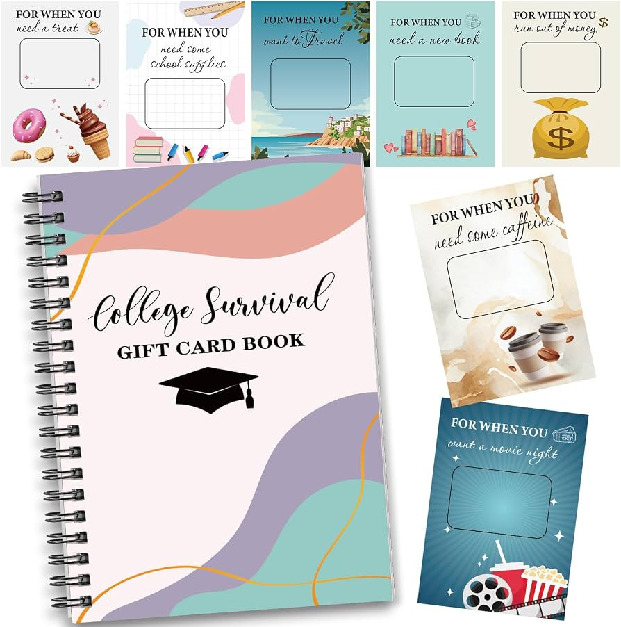 Zhanmai College Gift Card Book 7 x 5 Inch Graduation Gift Card Book 2026 College Survival Booklet... | Amazon (US)