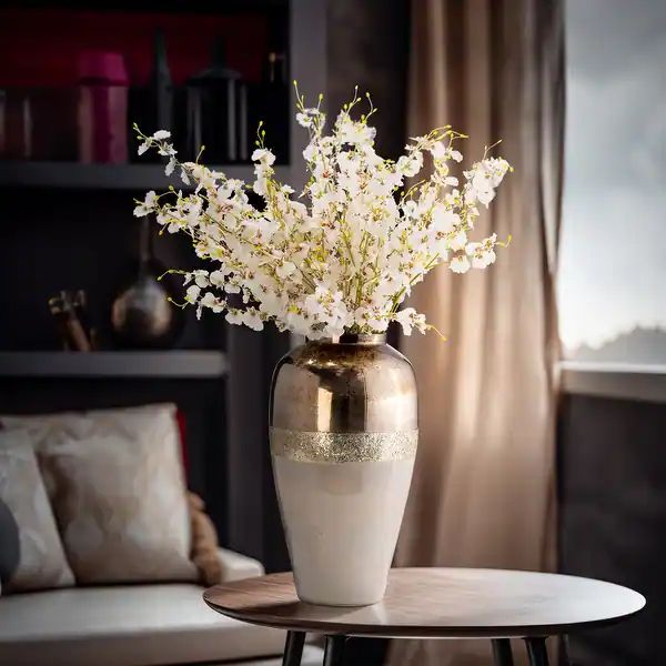 Sagebrook Home Modern Glam Glass Floor or Table Vase - 11" x 11" x 20" | Bed Bath & Beyond