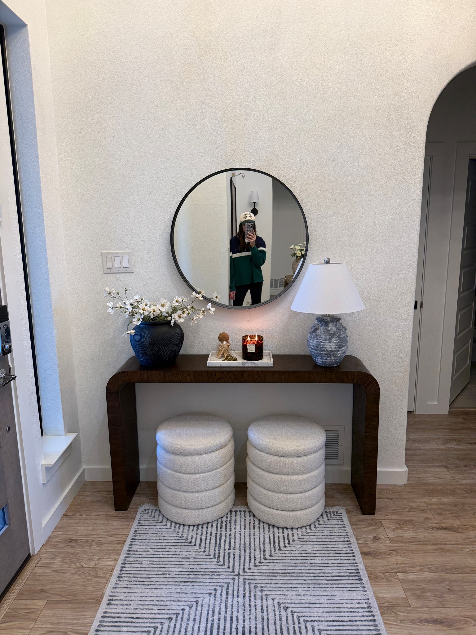 Entryway tables with plank and beam 

#LTKHome