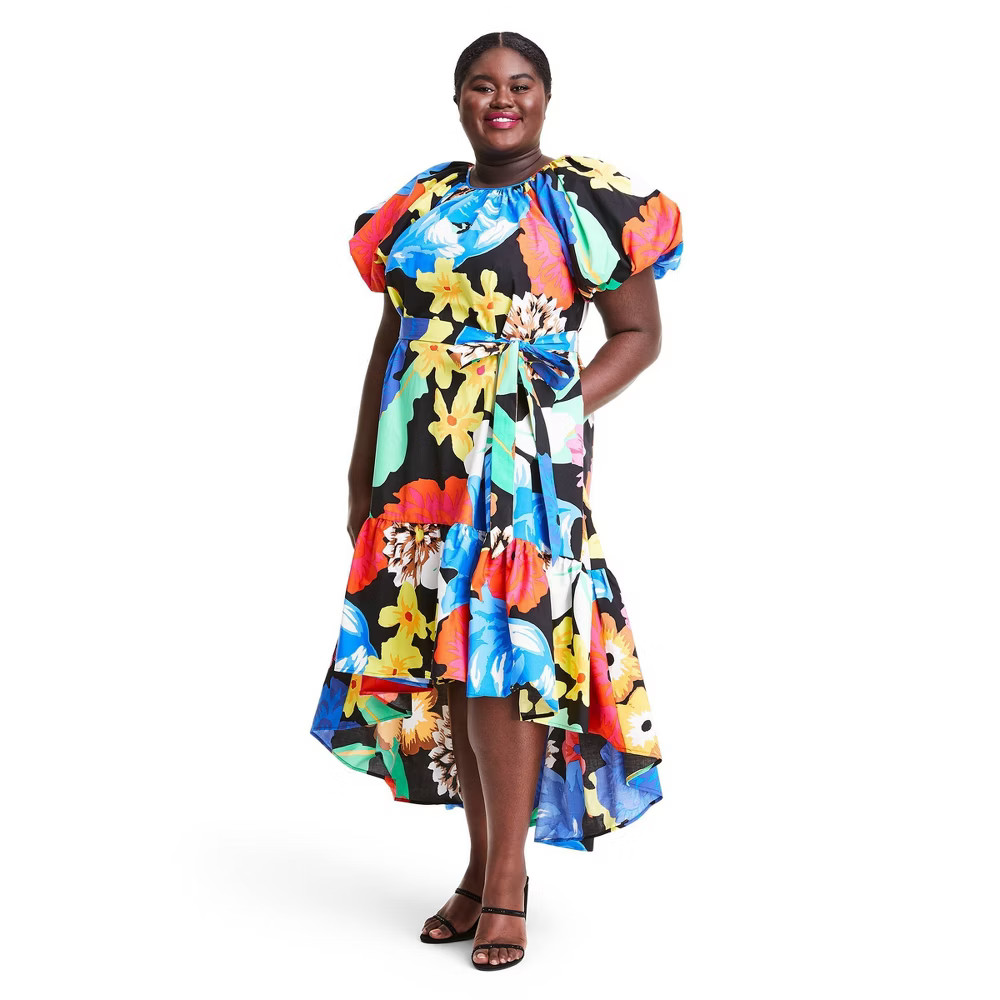 Plus Size Floral Puff Sleeve High-Low Dress - Christopher John Rogers for Target 4X | Target