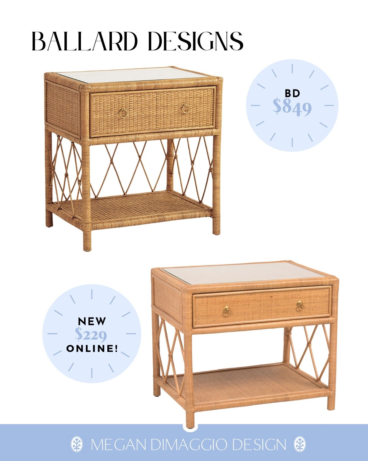 Wow!! Brand new Ballard designs rattan nightstand look for way less!! 😍🙌🏻 We’ve been waiting for this one for a while and it looks exactly the same!! 🤯🤍 this will go fast!

#LTKHome #LTKSaleAlert