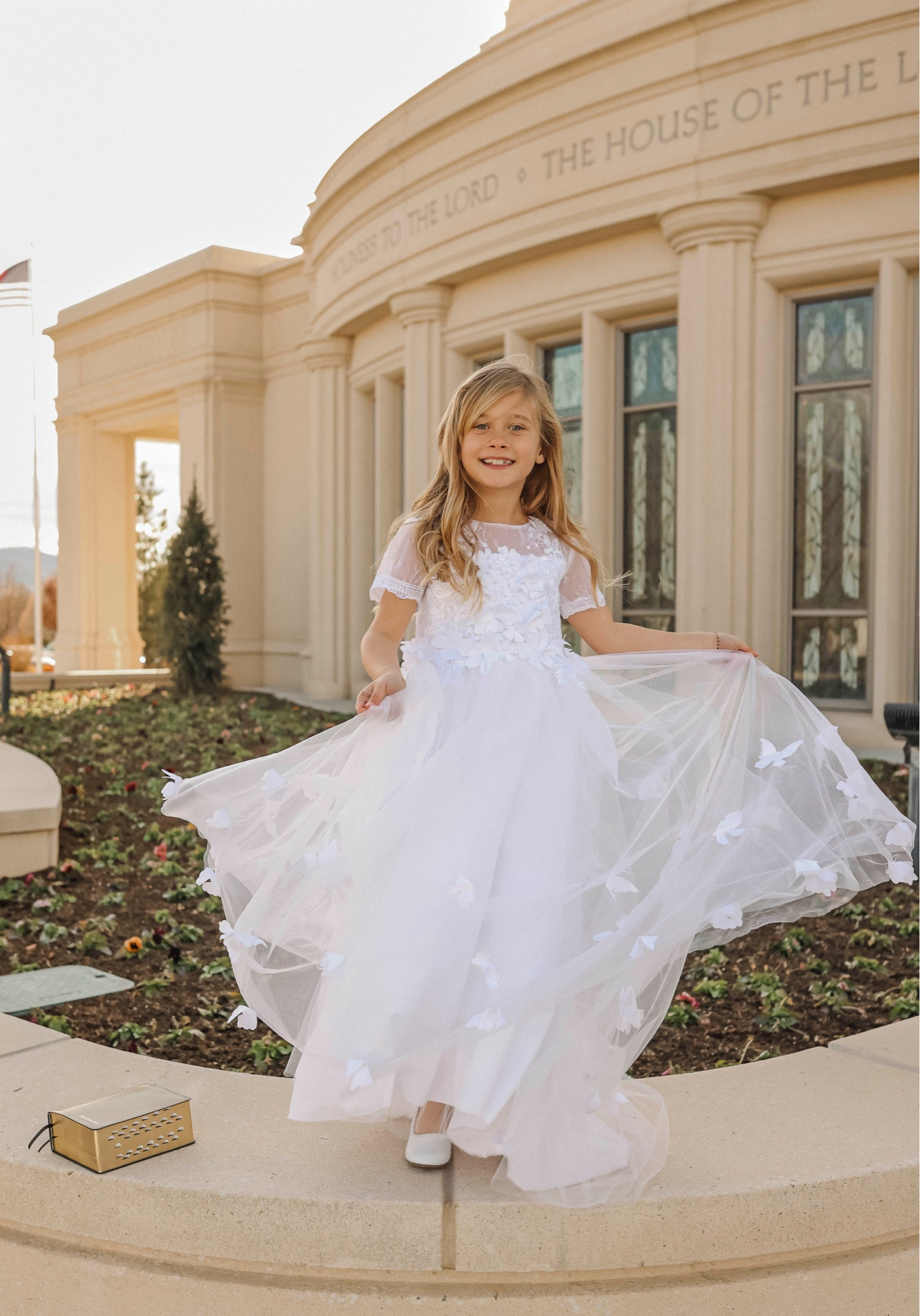 Butterfly baptism dress 🦋 The most beautiful white dress. The details were beyond with the buttons down the back to the butterfly overlays. My daughter and I were soo happy with this purchase. It made for the perfect baptism dress. 

#LTKkids #LTKwedding #LTKfamily