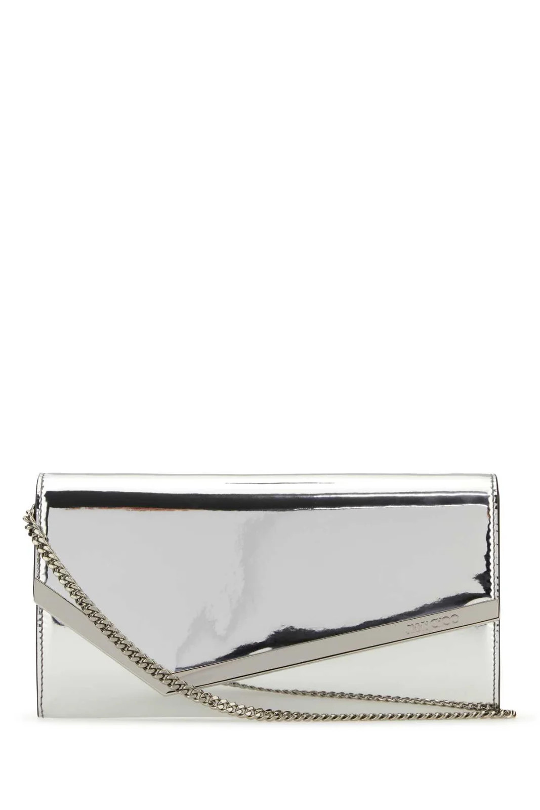 Jimmy Choo Emmie Mirrored Pouch Bag | Cettire Global