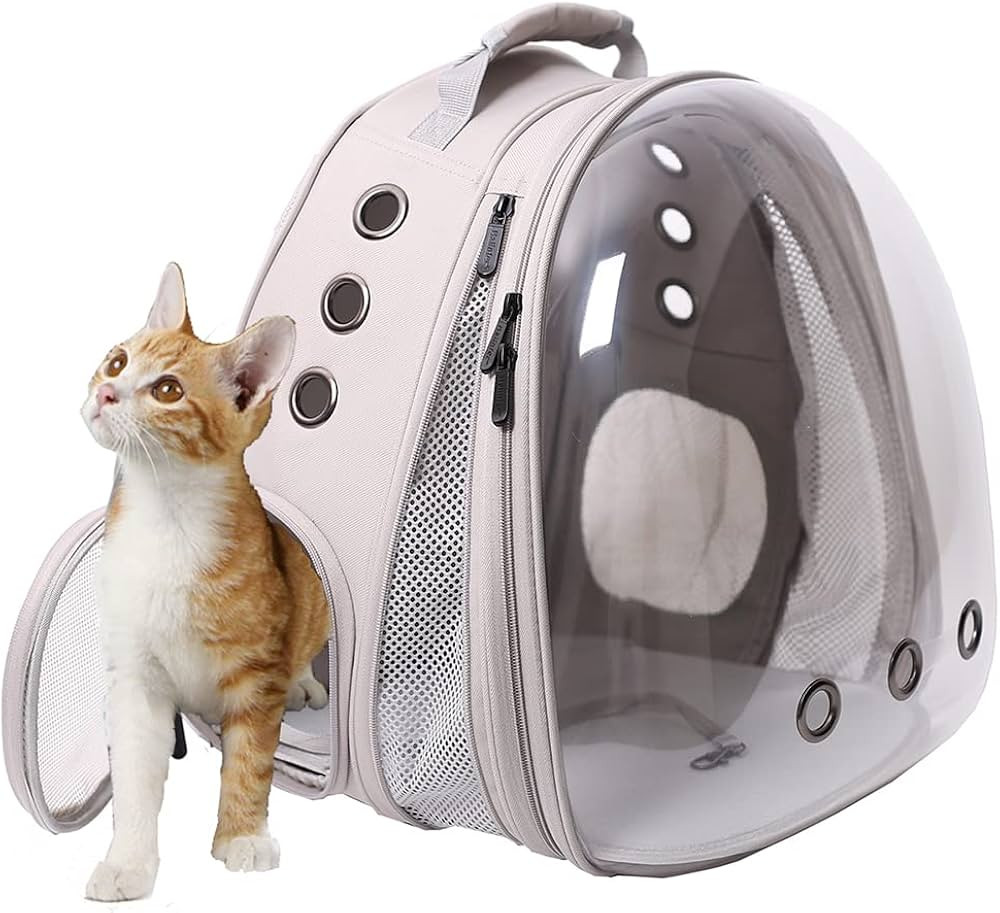 halinfer Front Expandable Cat Backpack, Fit up to 20 lbs, Space Capsule Bubble Window Pet Carrier... | Amazon (US)