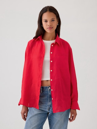 100% Linen Big Shirt | Gap (US)