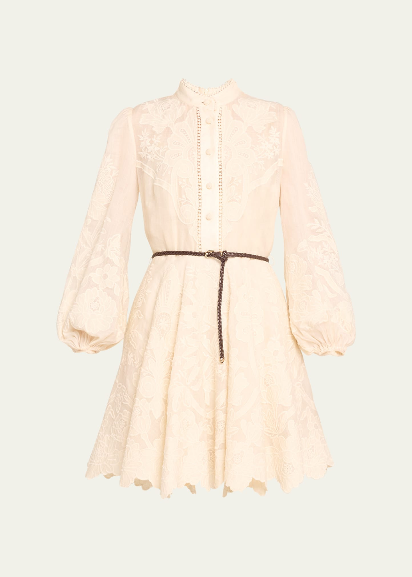 Zimmermann Ottie Embroidered Mini Dress | Bergdorf Goodman