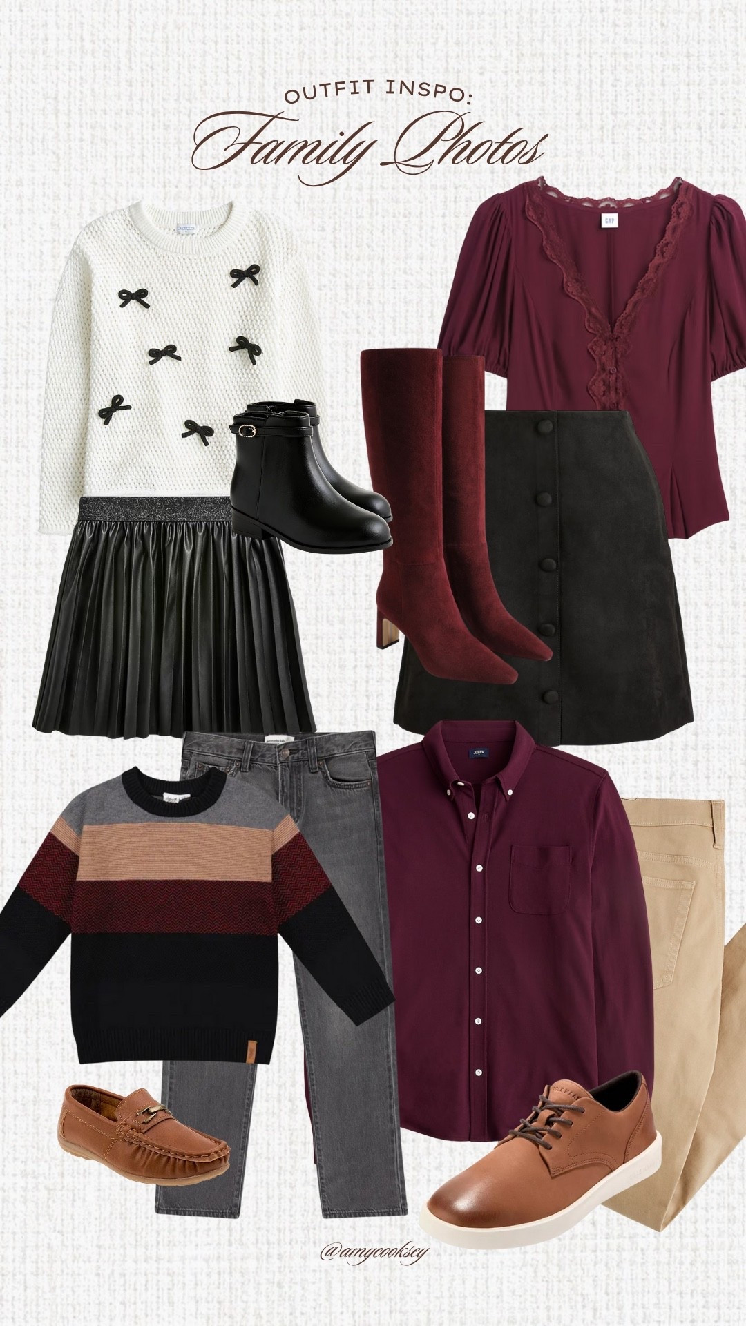 Family Photos Outfit Inspo: if mom is a #HOCWINTER

#familypics #christmascardpictures #sprinterwinter #girlsleatherskirt #girlsbooties #blacksuedeskirt 

#LTKFamily #LTKMens #LTKKids