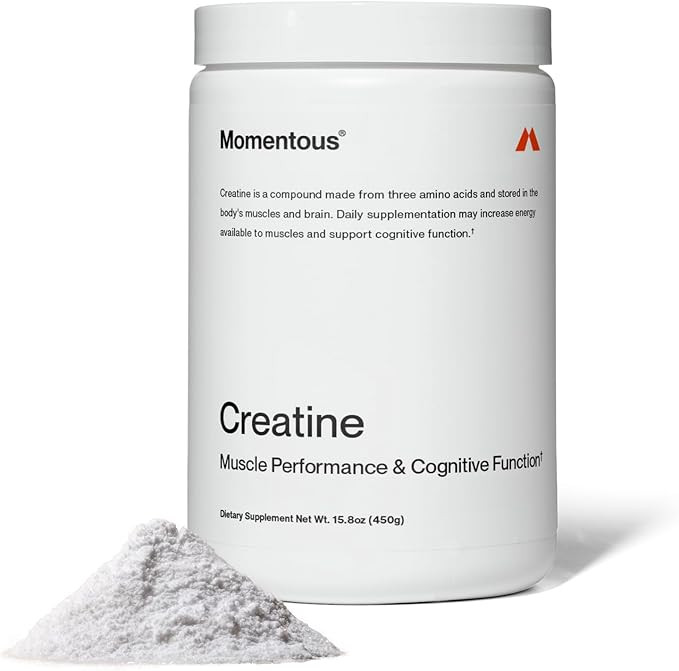 Momentous Creatine Monohydrate Powder - Creapure® Creatine Powder Supports Strength, Lean Muscle... | Amazon (US)