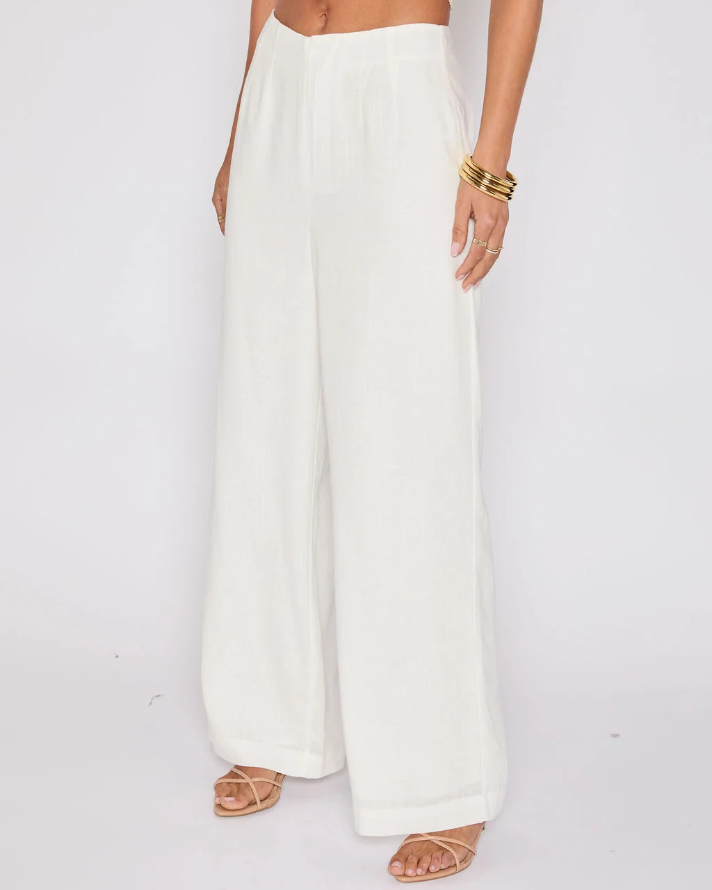 Brunch Ready Linen Blend High Rise Pants | VICI