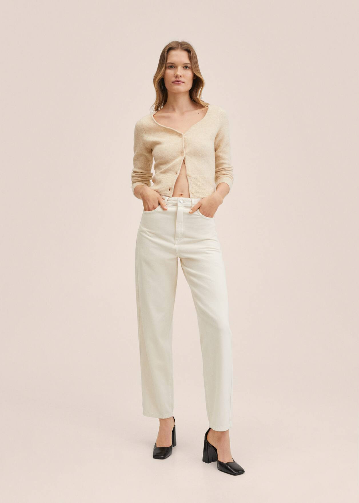 High-rise tapered jeans | MANGO (UK)