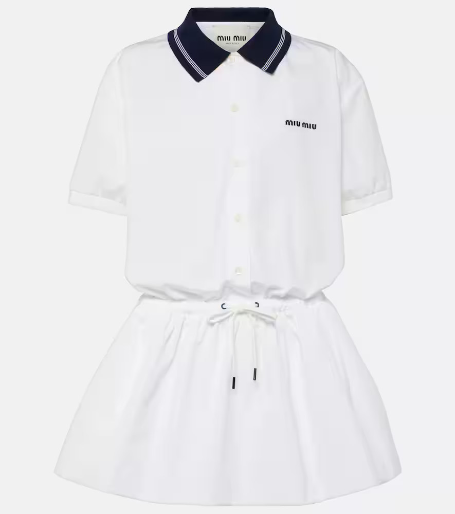 Miu Miu Logo cotton polo dress | Mytheresa (US/CA)