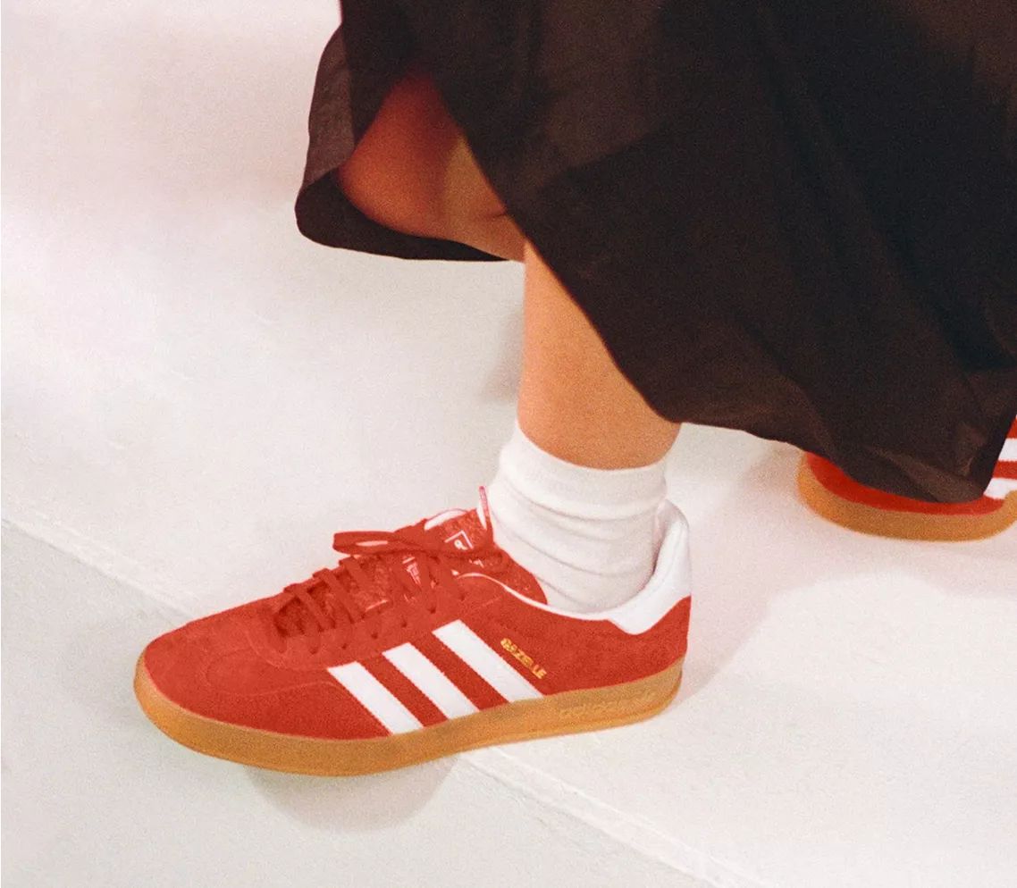 adidas
								Gazelle Indoor Trainers
								Blood Orange White Gum | OFFICE London (UK)