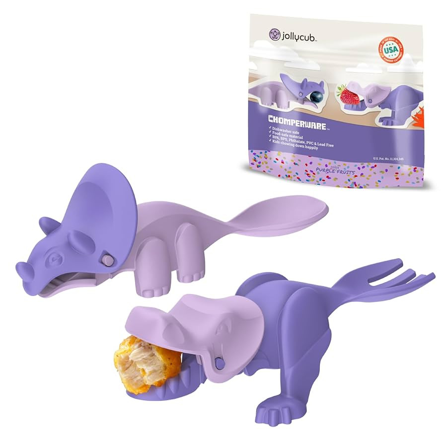 Jollycub® Interactive Toddler Utensils, Dino Chomperware™, Kids Silverware Set, BPA Free, Made... | Amazon (US)