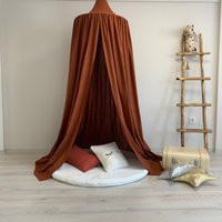 Copper Cotton Canopy, Caramel Canopy Bed, Tent, Brown Hanging Tent For Kids, Cinnamon Color | Etsy (US)