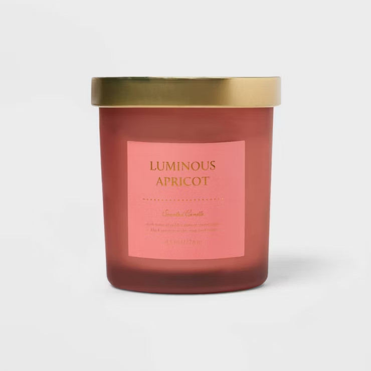 Colored Glass Candle Luminous Apricot Pink - Threshold™ | Target