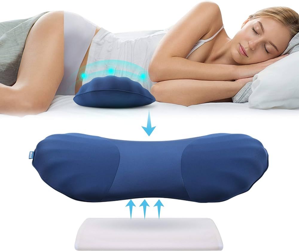RESTCLOUD Adjustable Lumbar Support Pillow for Sleeping Memory Foam Back for Lower Pain Relief fo... | Amazon (US)
