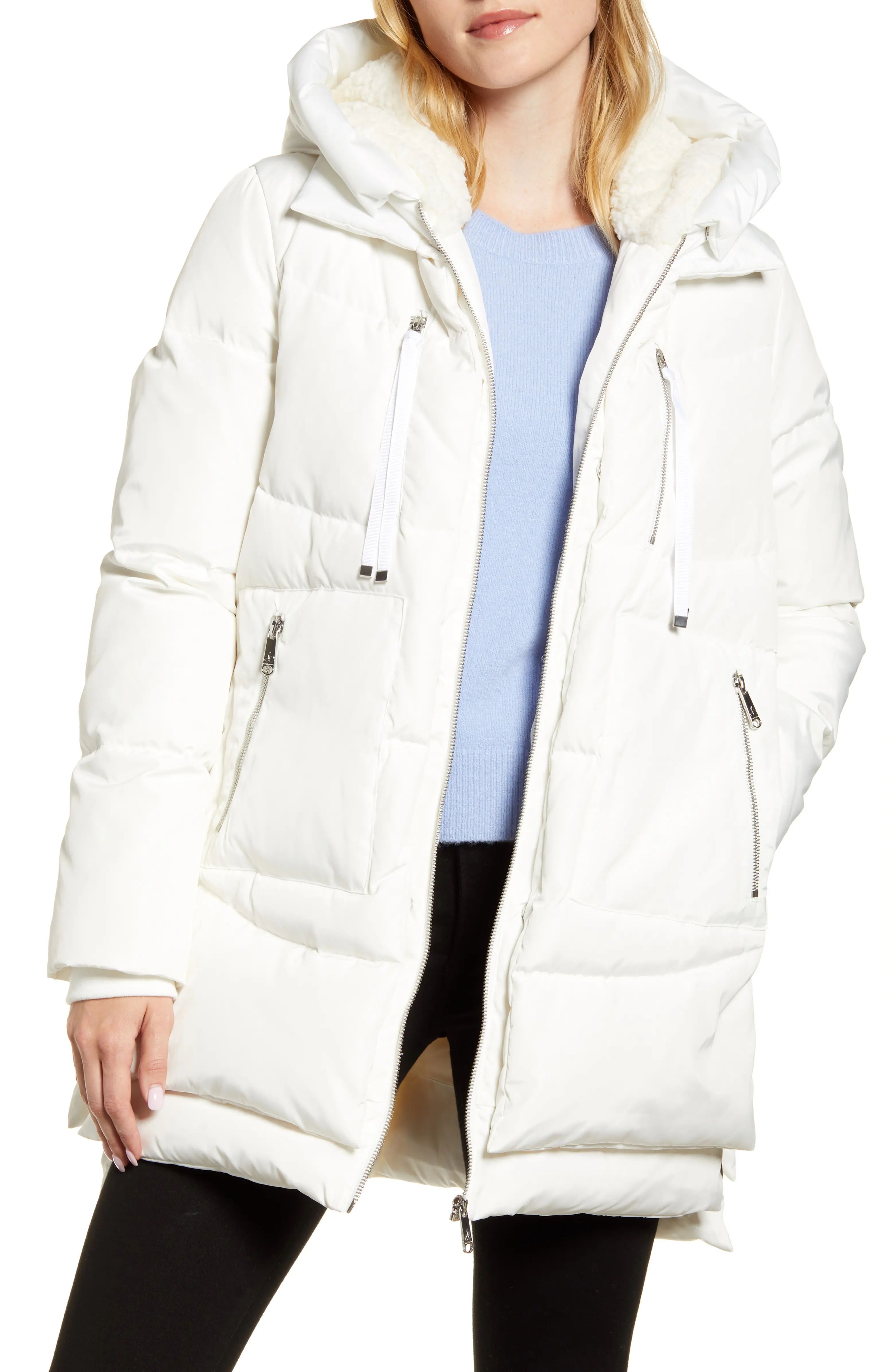 Faux Shearling Lined Puffer Coat | Nordstrom