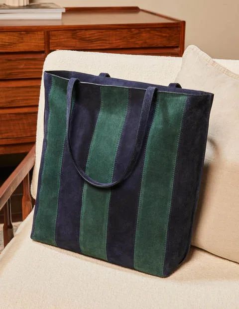Stripe Leather Tote Bag | Boden (US)