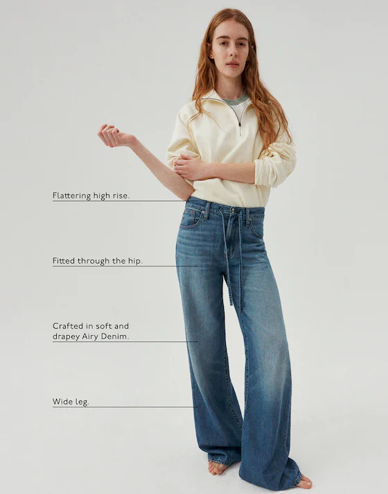 The Ultimate Wide-Leg Jean in Airy Denim | Madewell