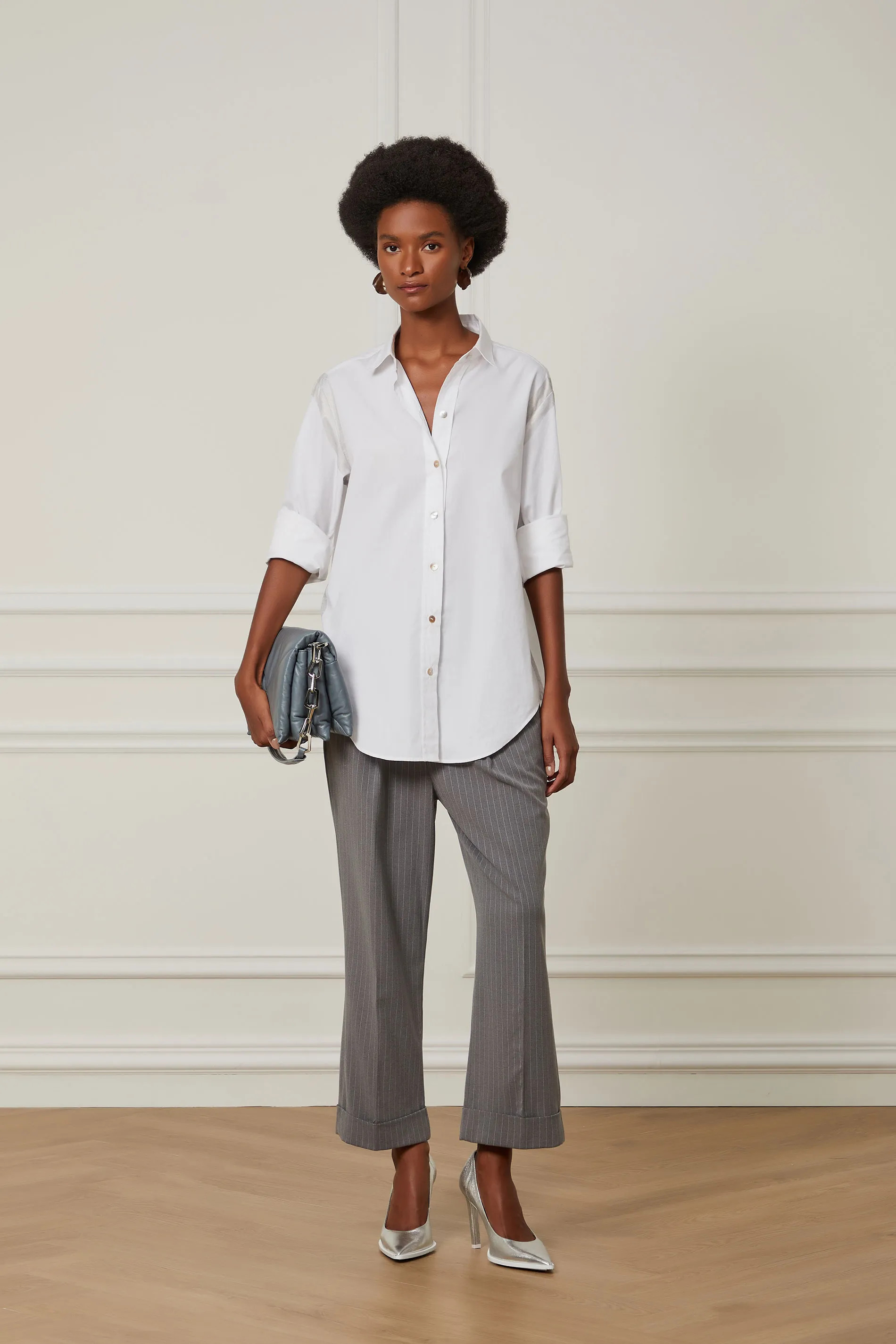 Camisa Manga Longa Branca De Algodão Com Foil | OffPremium (BR)