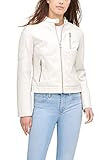 Levi's Women's Faux Leather Motocross Racer Jacket,White,XX-Large | Amazon (US)