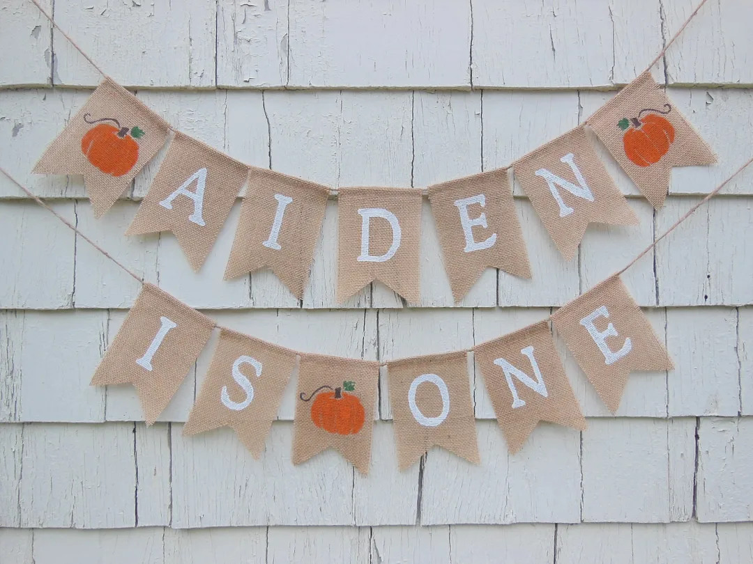 Pumpkin 1st Birthday, Pumpkin First Birthday Banner, Pumpkin Birthday Decorations, Custom Birthda... | Etsy (US)