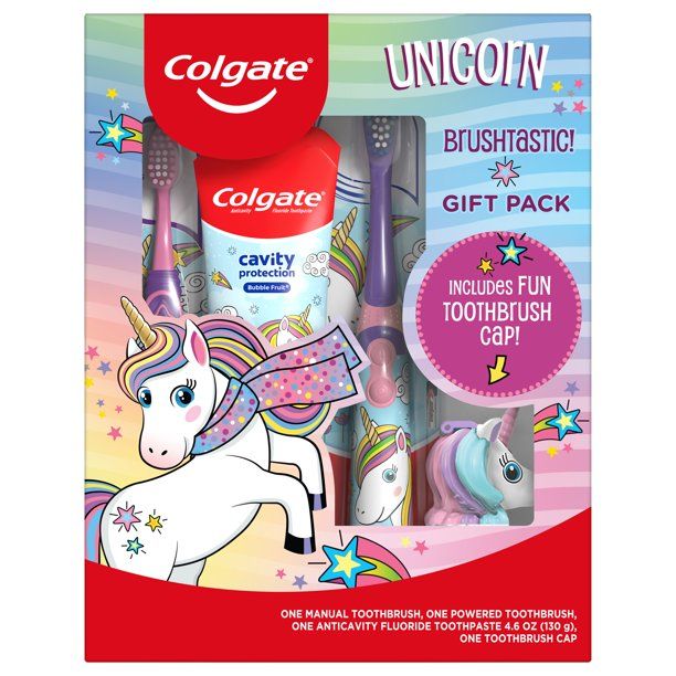 Colgate Kids Unicorn Gift Pack, Toothbrush Set with Toothpaste - Walmart.com | Walmart (US)