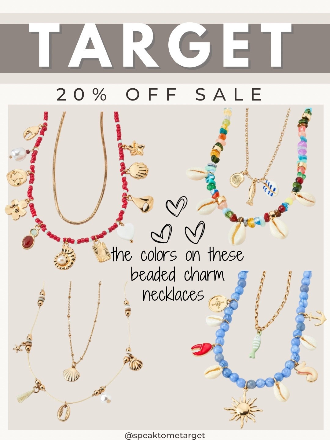 Target 20% off sale on these new beaded necklaces

#LTKootd #LTKSaleAlert #LTKOver40