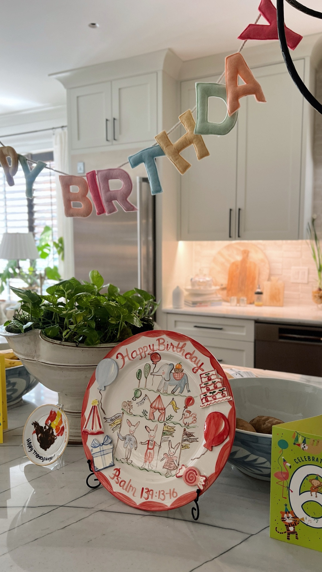 Setting up for my big guys bday! Love this birthday plate I use for the kids 

#LTKHome