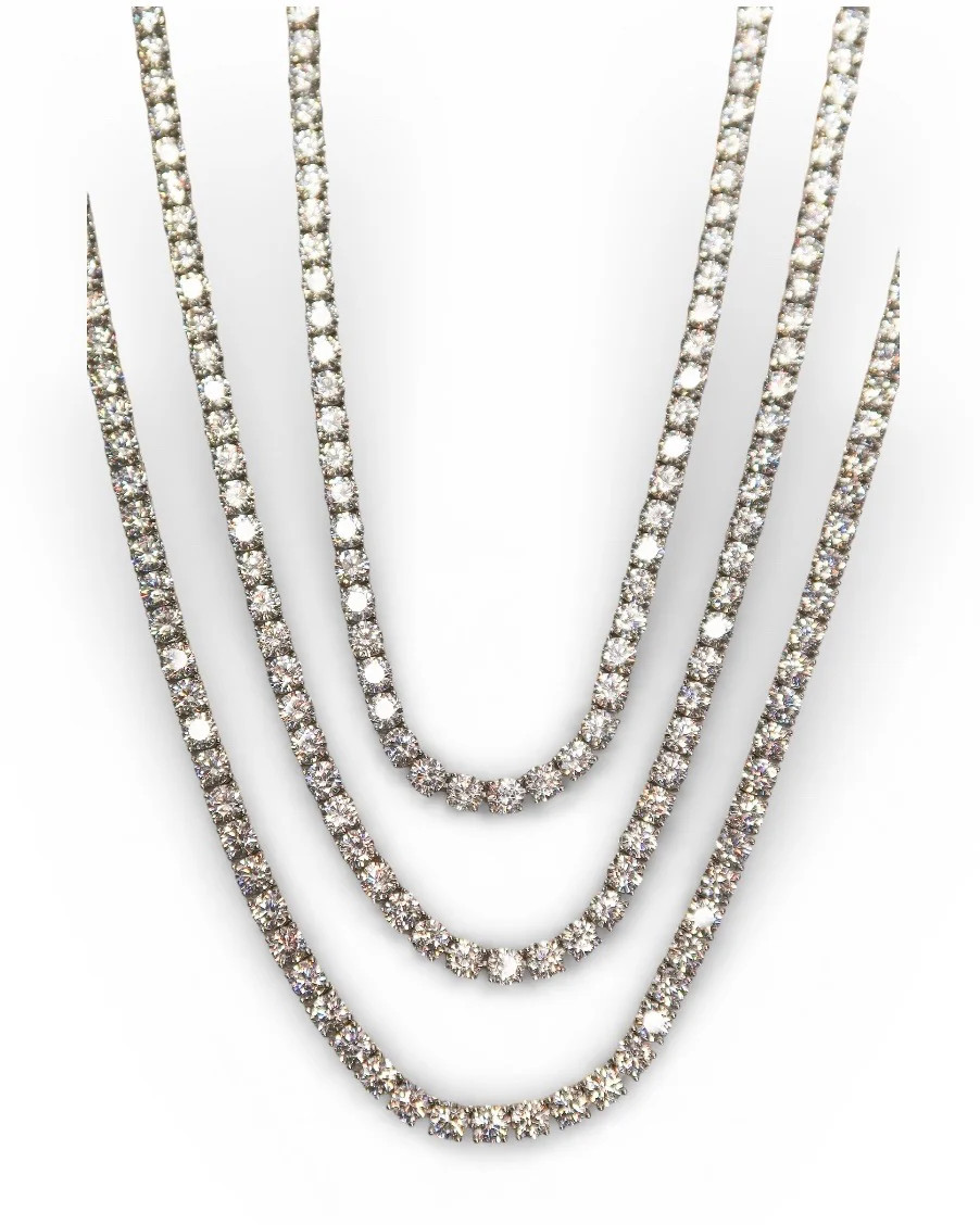 Odette .925 Sterling Silver Tennis Necklace | KC Chic Designs