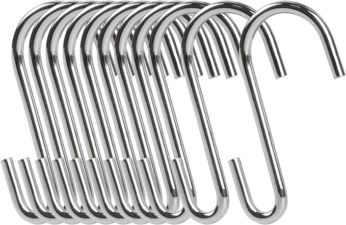 Lemonfilter 32 Pack Heavy Duty S Hooks Silver S Shaped Hooks Hanging Hangers Hooks for Kitchen Be... | Amazon (US)