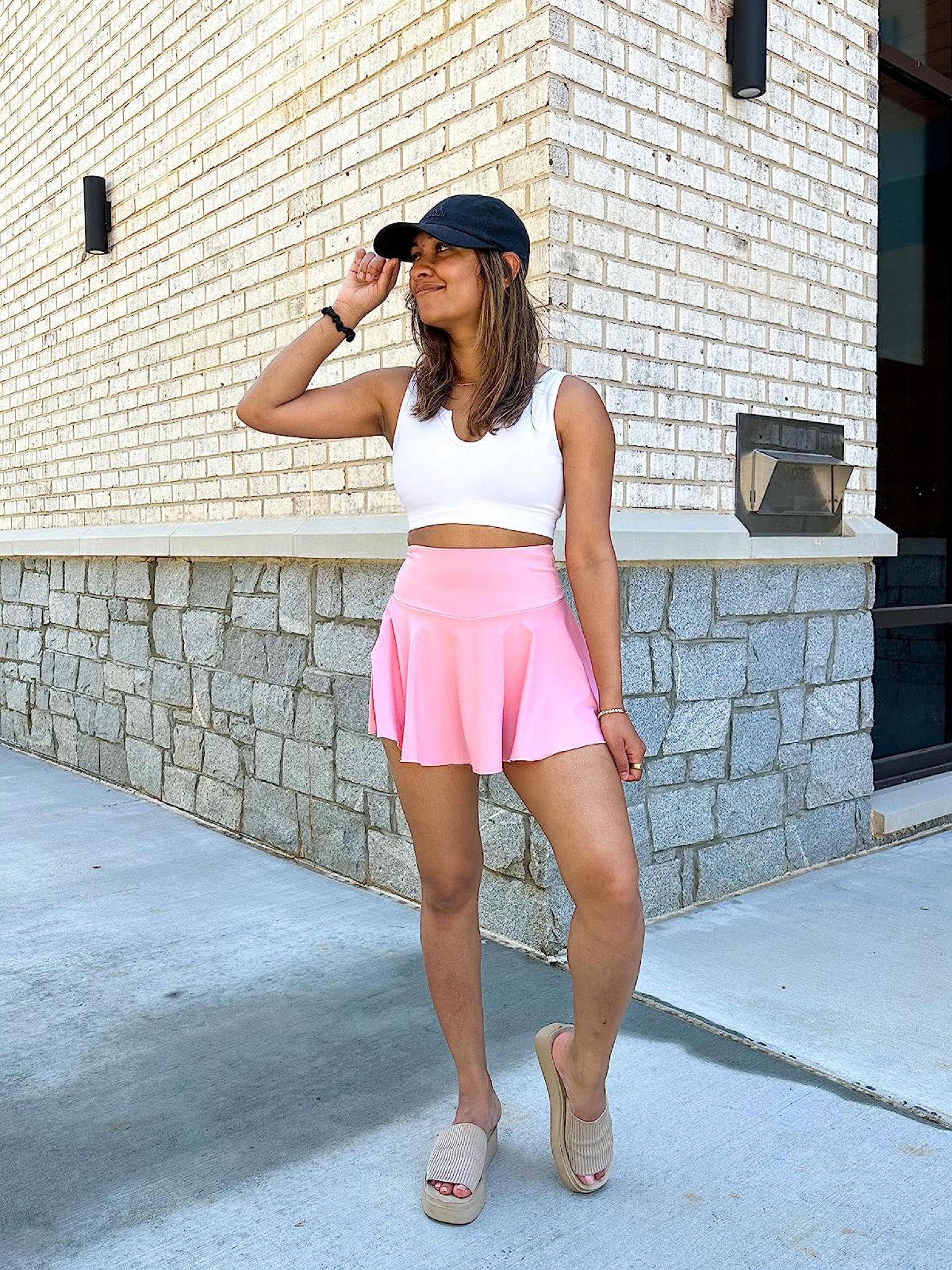 Pink best sale tennis skirt