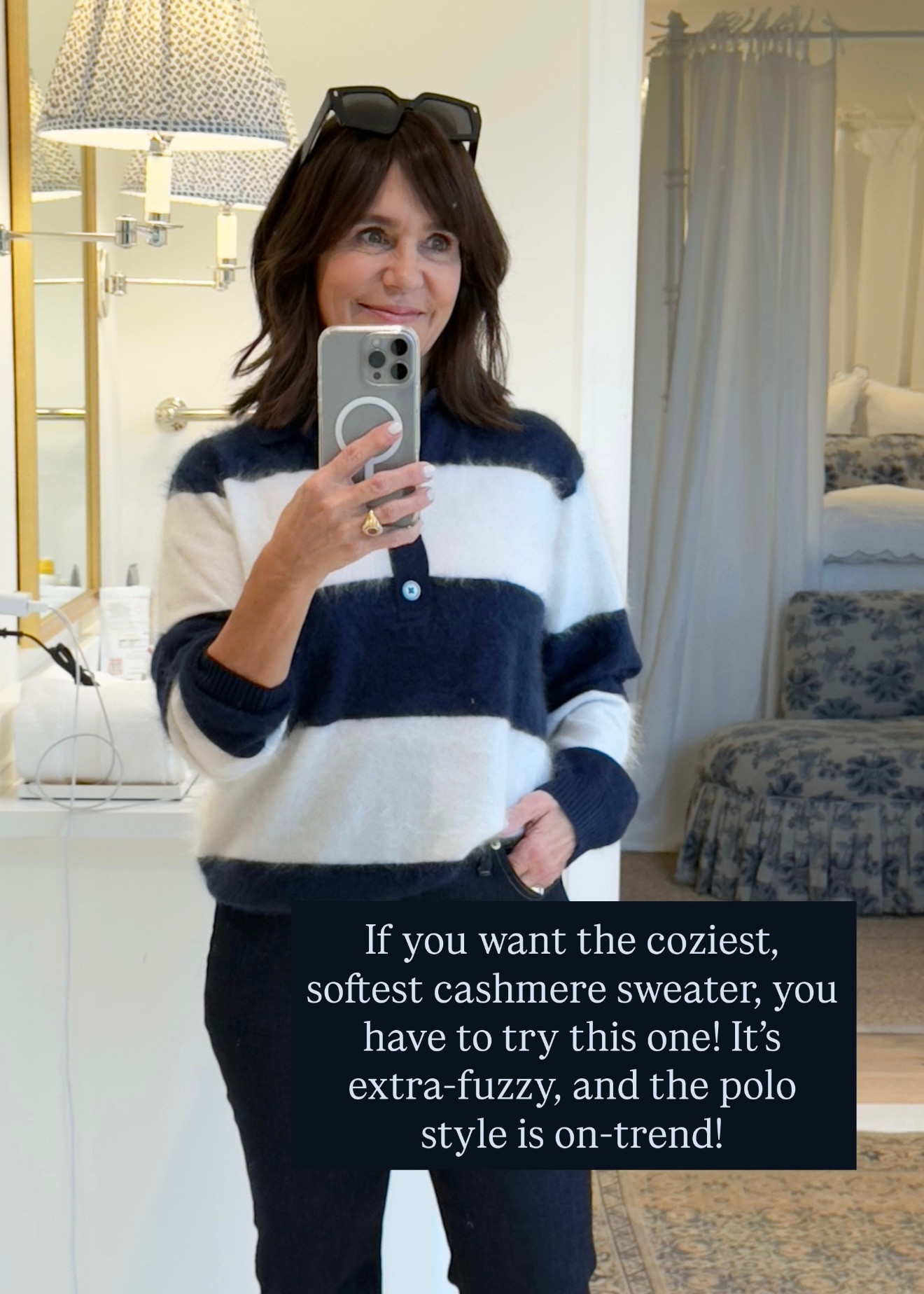 Rugby polos are everywhere and I love this oversized one wearing my usual XS @Jcrew #ad 
#injcrew 

 

#LTKSeasonal #LTKOver40 #LTKSaleAlert