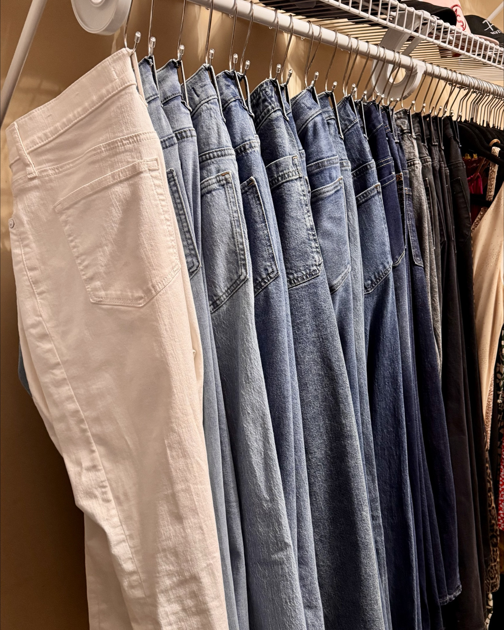 Closet Organization: S Hooks for jeans 

Jean hooks | pants hooks | boot hooks | closet hangers | 

#LTKgrwm #LTKHome #LTKmomlife