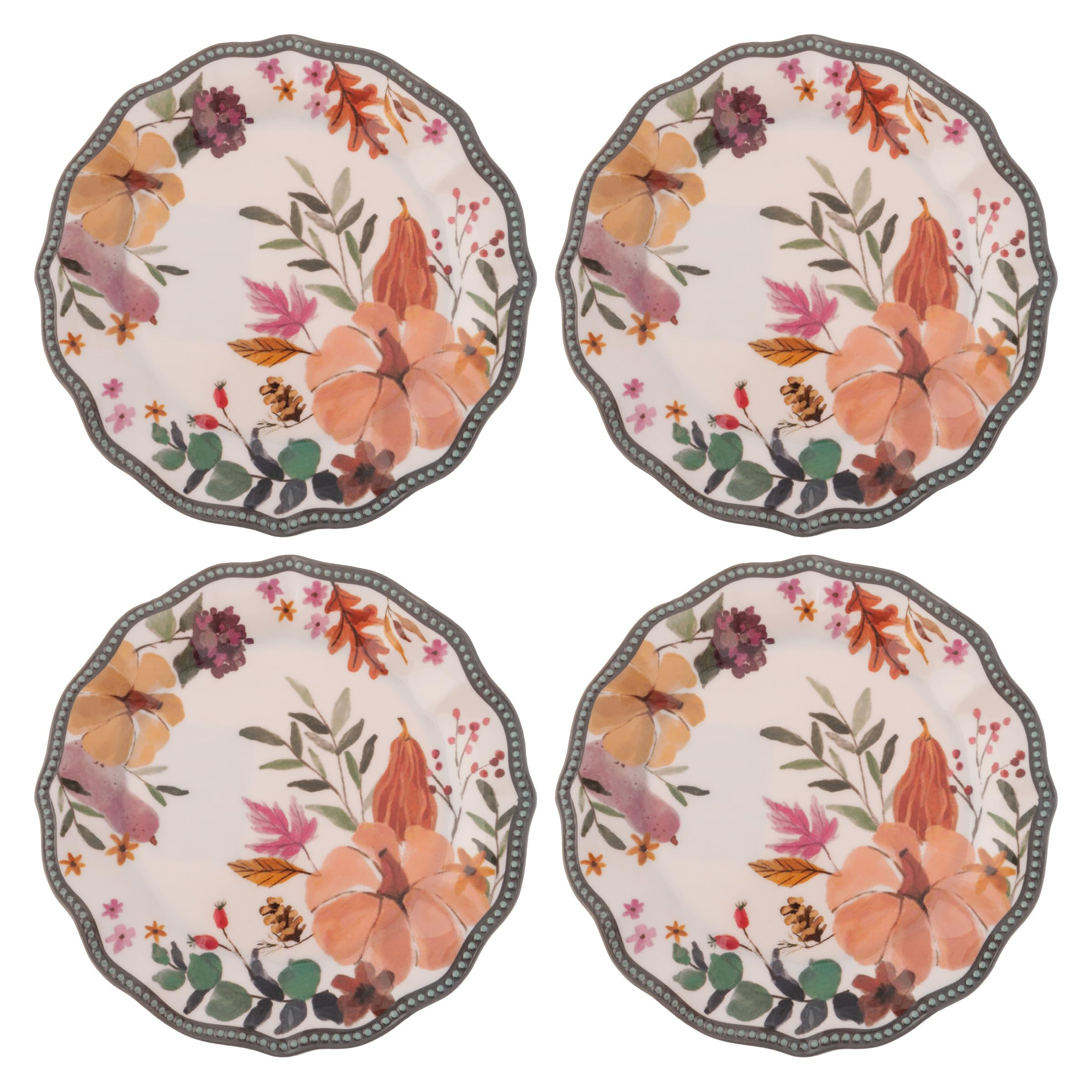 Karma, 8.75 inches Melamine Salad Plates Set of 4, Reusable Dishwasher Safe Plates for Outdoor an... | Amazon (US)