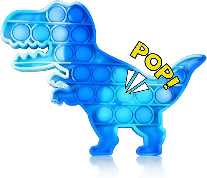 NUFR Push Fidget Pop Sensory Toys, Tie-dye Dinosaur Soft Silicone Anxiety and Stress Relief Toys ... | Amazon (US)