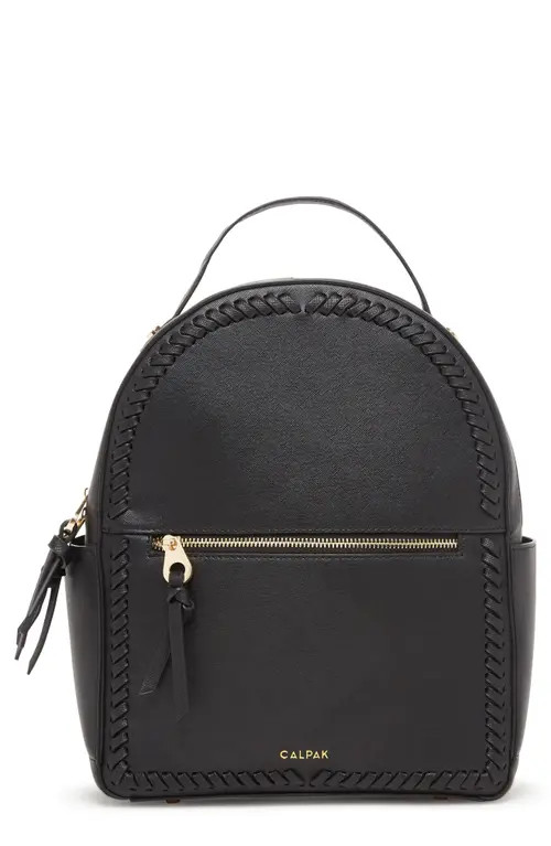 CALPAK Kaya Faux Leather Round Backpack in Black at Nordstrom | Nordstrom